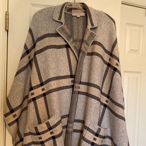 Loft plaid poncho